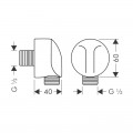 Шлангове під'єднання Hansgrohe Fixfit E 27454670 - Фото 1